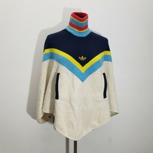 Adidas Carlo Gruber Poncho Sweater Wool Stripe